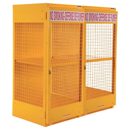 Vestil Yellow Cylinder Storage Cabinet 16 Cylinder Capacity CYL-LP-16-CA